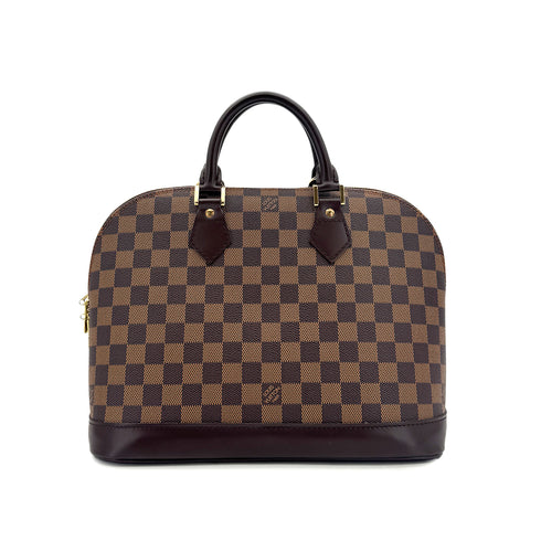 LOUIS VUITTON DAMIER ALMA HAND BAG EBENE CANVAS N51131 90301648 - PURPOSE