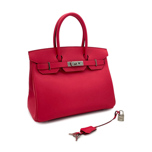 HERMES BIRKIN 30 ROSE EXTREME EPSOM HAND BAG D SHW 90301649 - PURPOSE
