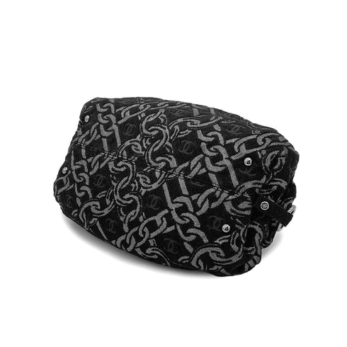 CHANEL VINTAGE CHAIN HAND BAG BLACK CANVAS 90301650 - PURPOSE