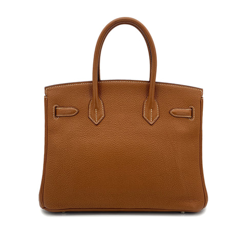 HERMES BIRKIN 30 GOLD TOGO HAND BAG □H SHW 90301652 - PURPOSE