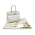 HERMES BIRKIN 30 WHITE TAURILLON CLEMENCE HAND BAG □N SHW 90301658 - PURPOSE