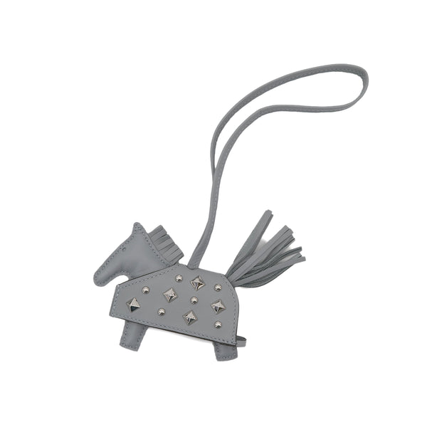 HERMES BAG CHARM RODEO ROBEO ROCK PM GRIS PANTIN SWIFT K 90301661