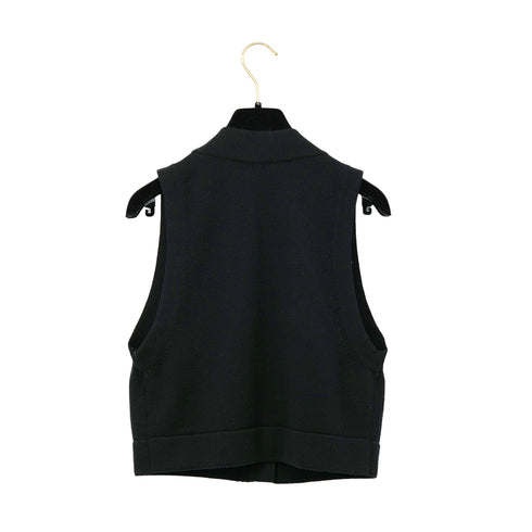 CHANEL COCOMARK BIJOU BUTTON KNIT VEST BLACK CASHMERE 40 P73 RTW 90301668 - PURPOSE