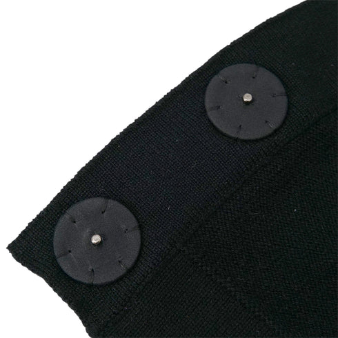 CHANEL COCOMARK BIJOU BUTTON KNIT VEST BLACK CASHMERE 40 P73 RTW 90301668 - PURPOSE