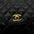 CHANEL VINTAGE MATELASSE HALF MOON CHAIN SHOULDER BAG BLACK LAMB SKIN 90301701 - PURPOSE
