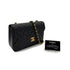 CHANEL VINTAGE MATELASSE HALF MOON CHAIN SHOULDER BAG BLACK LAMB SKIN 90301701 - PURPOSE