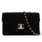 CHANEL VINTAGE MAXI CHEVRON CHAIN SHOULDER BAG BLACK VELOR 90301702 - PURPOSE