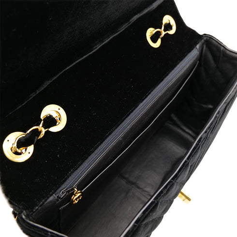 CHANEL VINTAGE MAXI CHEVRON CHAIN SHOULDER BAG BLACK VELOR 90301702 - PURPOSE