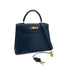 HERMES KELLY 28 SELLIER BLUE MARINE COUCHEVEL HAND SHOULDER BAG 〇Y GHW 90301705 - PURPOSE