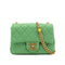 CHANEL MINI MATELASSE CHAIN SHOULDER BAG GREEN LAMB SKIN 90301708 - PURPOSE