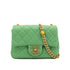 CHANEL MINI MATELASSE CHAIN SHOULDER BAG GREEN LAMB SKIN 90301708 - PURPOSE
