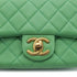 CHANEL MINI MATELASSE CHAIN SHOULDER BAG GREEN LAMB SKIN 90301708 - PURPOSE