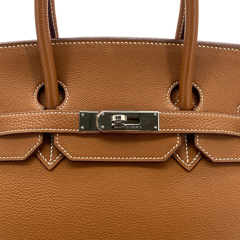 HERMES BIRKIN 35 GOLD TOGO HAND BAG □H SHW 90301709 - PURPOSE