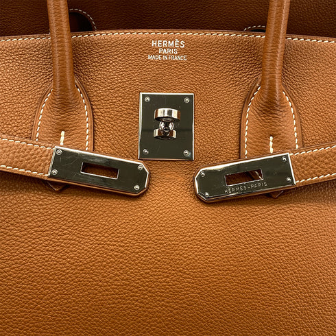 HERMES BIRKIN 35 GOLD TOGO HAND BAG □H SHW 90301709 - PURPOSE