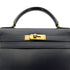 HERMES KELLY 28 SELLIER BLUE INDIGO BOXCALF HAND SHOULDER BAG □C GHW 90301712 - PURPOSE