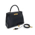 HERMES KELLY 28 SELLIER BLUE INDIGO BOXCALF HAND SHOULDER BAG □C GHW 90301712 - PURPOSE