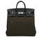 HERMES HAUT A COURROIES 40 BLACK VERT MAQUIS EVERCOLOR TOILE OFFICIER HAND BAG Z SHW 90301717 - PURPOSE