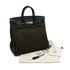 HERMES HAUT A COURROIES 40 BLACK VERT MAQUIS EVERCOLOR TOILE OFFICIER HAND BAG Z SHW 90301717 - PURPOSE