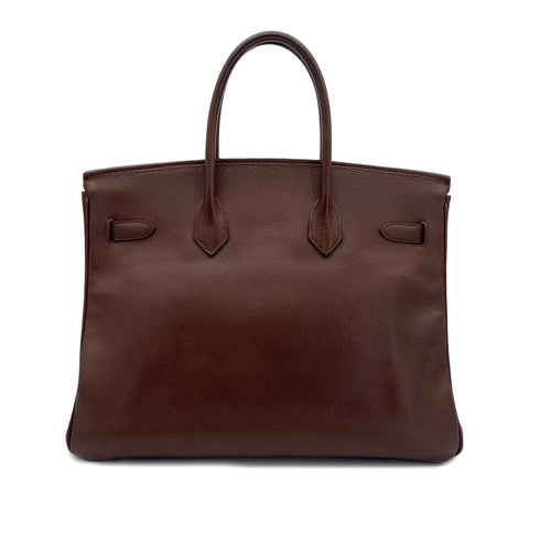 HERMES BIRKIN 35 HABANA COURCHEVEL HAND BAG □A GHW 90301723 - PURPOSE