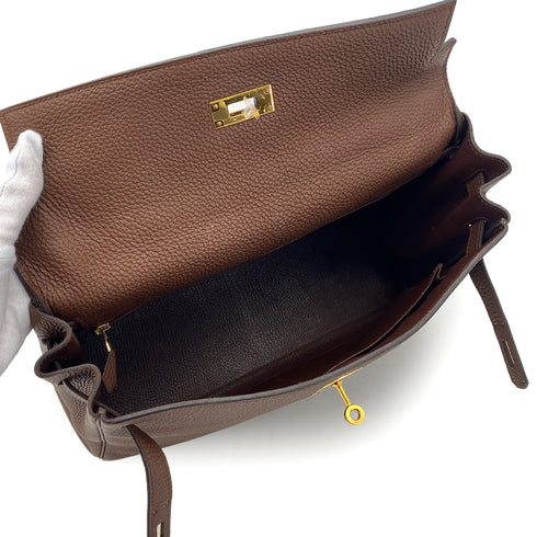 HERMES KELLY 32 RETOURNE BRULEE TOGO HAND SHOULDER BAG □R GHW 90301724 - PURPOSE