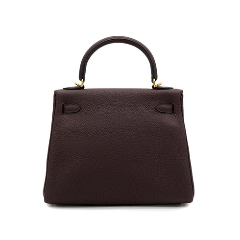 HERMES KELLY 25 RETOURNE ROUGE SELLIER TOGO HAND SHOULDER BAG B GHW 90301725 - PURPOSE
