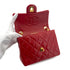 CHANEL VINTAGE MINI SQUARE 17 CHAIN SHOULDER BAG RED LAMB SKIN 90301726 - PURPOSE