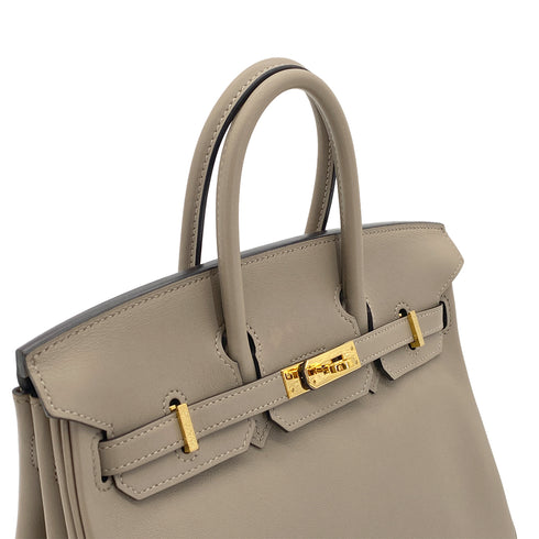 HERMES BIRKIN 25 GRIS ASPHALTE SWIFT HAND BAG A GHW 90301730 - PURPOSE