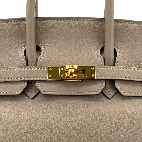 HERMES BIRKIN 25 GRIS ASPHALTE SWIFT HAND BAG A GHW 90301730 - PURPOSE