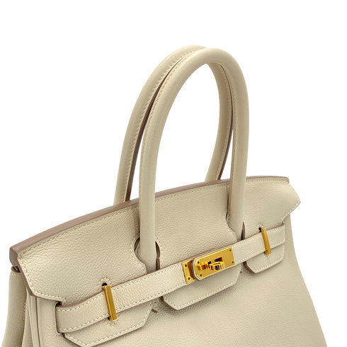 HERMES BIRKIN 30 CRAIE TOGO HAND BAG A GHW 90301731 - PURPOSE
