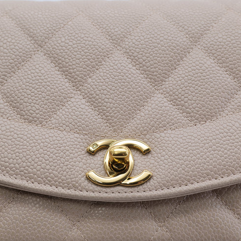CHANEL VINTAGE DIANA SMALL CHAIN SHOULDER BAG PINK BEIGE CAVIAR SKIN 90301733 - PURPOSE