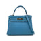 HERMES KELLY 28 RETOURNE BLUE JEAN TAURILLON CLEMENCE HAND SHOULDER BAG □J SHW 90301735 - PURPOSE