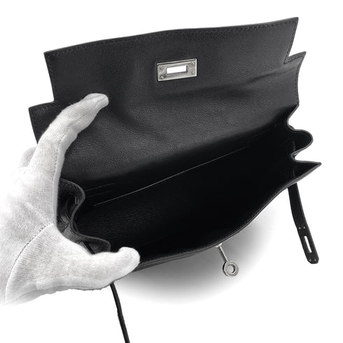 HERMES KELLY DANCE BLACK EVERCOLOR SHOULDER BAG □K SHW 90301737 - PURPOSE