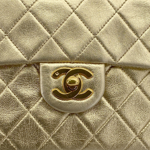 CHANEL VINTAGE MINI SQUARE 17 CHAIN SHOULDER BAG GOLD LAMB SKIN 90301738 - PURPOSE