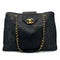 CHANEL VINTAGE SUPER MODEL BICOLORE CHAIN TOTE BAG BLACK LEATHER 90301740 - PURPOSE