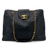 CHANEL VINTAGE SUPER MODEL BICOLORE CHAIN TOTE BAG BLACK LEATHER 90301740 - PURPOSE