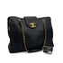 CHANEL VINTAGE SUPER MODEL BICOLORE CHAIN TOTE BAG BLACK LEATHER 90301740 - PURPOSE