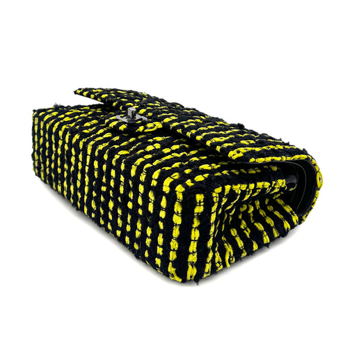 CHANEL MATELASSE CHAIN SHOULDER BAG BLACK YELLOW TWEED 90301743 - PURPOSE
