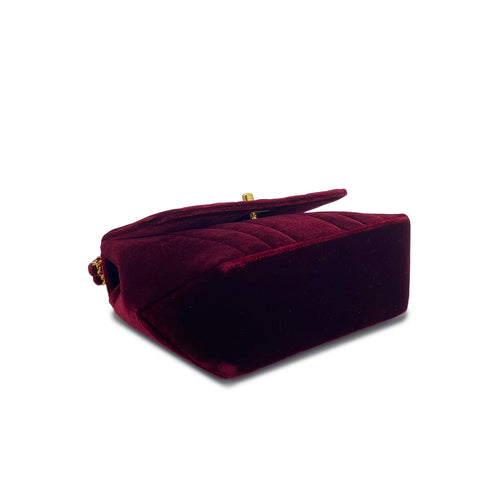 CHANEL VINTAGE MADEMOISELLE HAND BAG BORDEAUX VELOR 90301744 - PURPOSE