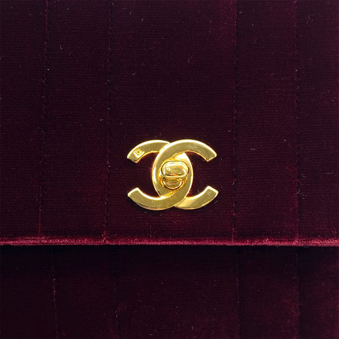 CHANEL VINTAGE MADEMOISELLE HAND BAG BORDEAUX VELOR 90301744 - PURPOSE