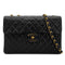 CHANEL VINTAGE MAXI MATELASSE 34 CHAIN SHOULDER BAG BLACK LAMB SKIN 90301745 - PURPOSE