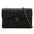 CHANEL VINTAGE MAXI MATELASSE 34 CHAIN SHOULDER BAG BLACK LAMB SKIN 90301745 - PURPOSE