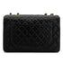 CHANEL VINTAGE MAXI MATELASSE 34 CHAIN SHOULDER BAG BLACK LAMB SKIN 90301745 - PURPOSE