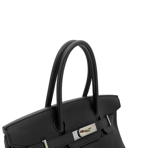 HERMES BIRKIN 30 BLACK TOGO HAND BAG □K SHW 90301746 - PURPOSE