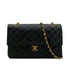 CHANEL VINTAGE CLASSIC FLAP MEDIUM CHAIN SHOULDER BAG BLACK LAMB SKIN 90301747 - PURPOSE