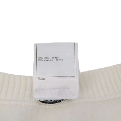 CHANEL MADEMOISELLE LONG SLEEVE SWEATSHIRT WHITE COTTON 42 01A RTW 90301749 - PURPOSE