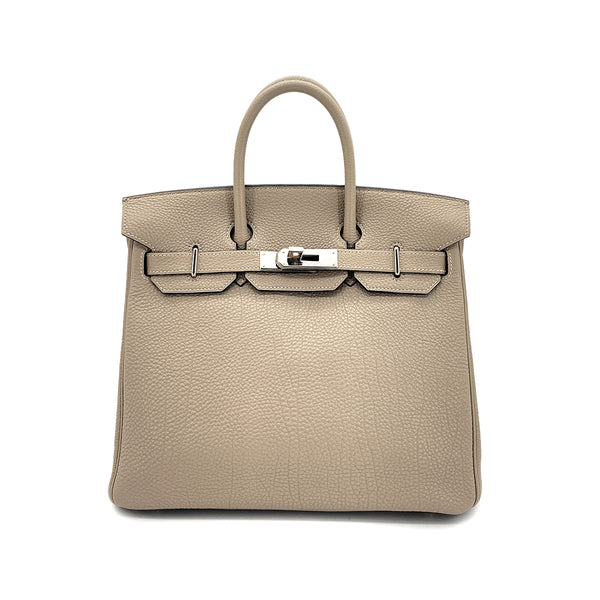 HERMES HAUT A COURROIES 28 GRIS TOURTERELLE TOGO HAND BAG □H GHW 90301843 - PURPOSE
