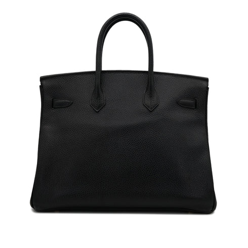 HERMES BIRKIN 35 BLACK VACHE LIEGEE HAND BAG □C GHW 90301844 - PURPOSE