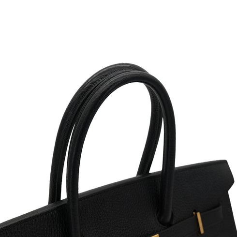 HERMES BIRKIN 35 BLACK VACHE LIEGEE HAND BAG □C GHW 90301844 - PURPOSE