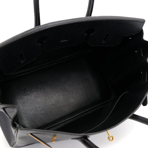 HERMES BIRKIN 35 BLACK VACHE LIEGEE HAND BAG □C GHW 90301844 - PURPOSE