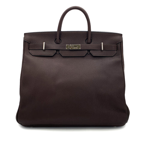HERMES HAUT A COURROIES 45 CHOCOLAT TOGO HAND BAG □C SHW 90301846 - PURPOSE